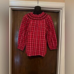 Talbots Red and Pink Blouse - Size S